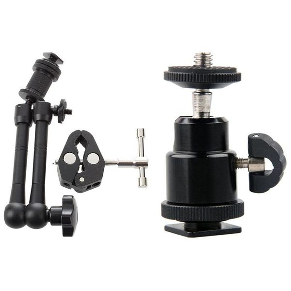 1pcs 11 inch friction articulating magic arm + clamp & 1pcs aluminium alloy mini ball head 1/4 inch mount
1pcs 11 inch friction articulating magic arm + clamp & 1pcs aluminium alloy mini ball head 1/4 inch mount