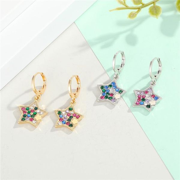 hoop & huggie metal zircon star punk earrings for womens gift jewelry color rhinestone geometric starfish small circle dangle, Golden;silver
hoop & huggie metal zircon star punk earrings for womens gift jewelry color rhinestone geometric starfish small circle dangle, Golden;silver