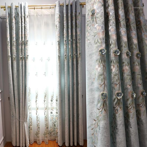 curtain & drapes custom curtains european living room high-grade embroidery dutch velvet blue cloth blackout tulle valance drape b4071
curtain & drapes custom curtains european living room high-grade embroidery dutch velvet blue cloth blackout tulle valance drape b4071