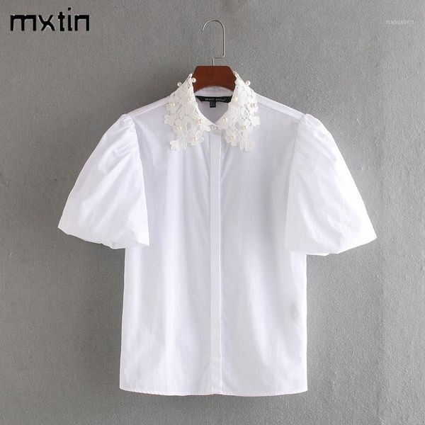 vintage cute white pearl decoration short women blouses 2020 fashion lapel collar short sleeve ladies shirts casual blusas1
vintage cute white pearl decoration short women blouses 2020 fashion lapel collar short sleeve ladies shirts casual blusas1