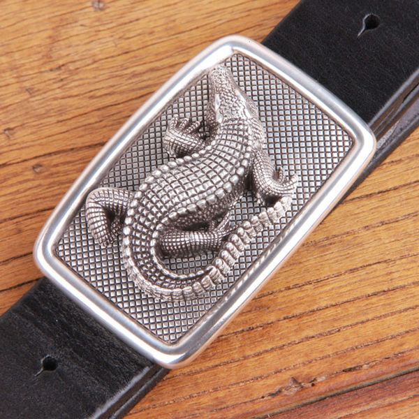 head ancient silver crocodile belt men's personalized leather plate buckle jeans with youth thickening, Black;brown
head ancient silver crocodile belt men's personalized leather plate buckle jeans with youth thickening, Black;brown