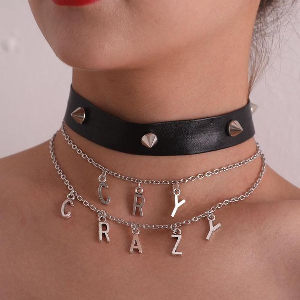 kmvexo spike rivet pu leather choker collar necklace set punk multi layered cry crazy letter gothic necklaces jewelry f qylvcu, White
kmvexo spike rivet pu leather choker collar necklace set punk multi layered cry crazy letter gothic necklaces jewelry f qylvcu, White