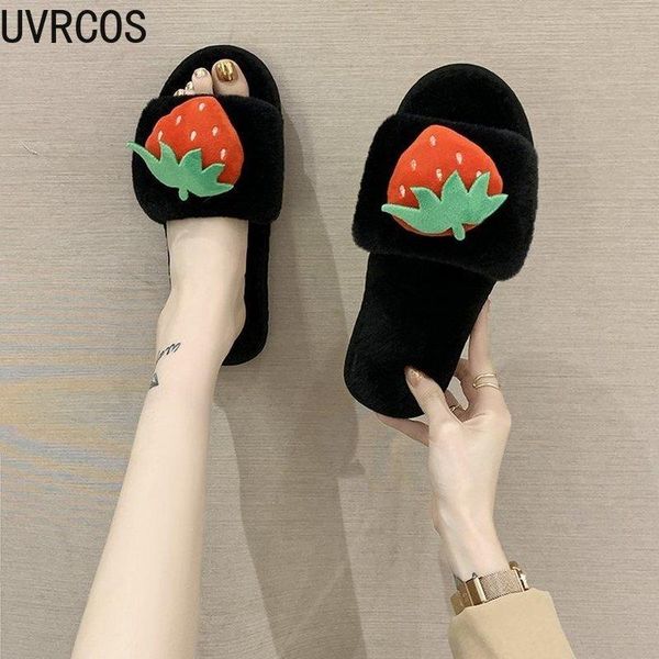 fur slippers 2021 women cotton home slippers cute watermelon strawberry winter warm plush indoor warm shoes, Black
fur slippers 2021 women cotton home slippers cute watermelon strawberry winter warm plush indoor warm shoes, Black