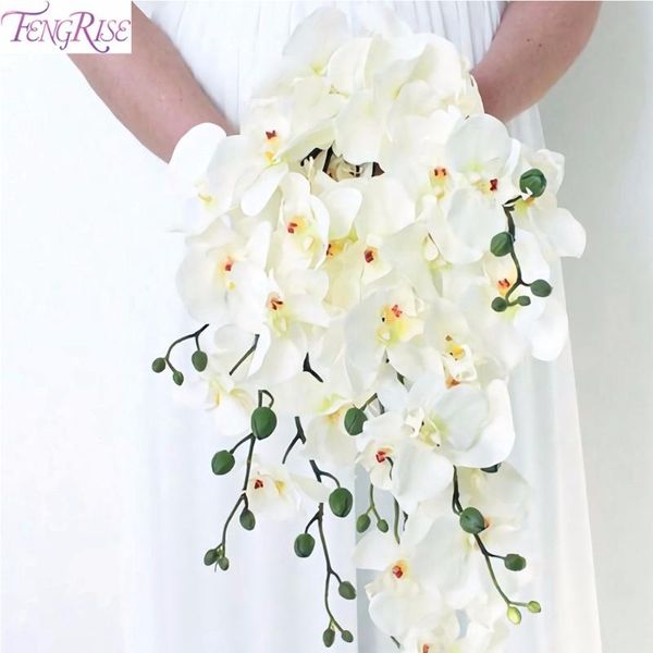 FENGRISE Artificial Orchid Flowers White Orchid Phalaenopsis Bride Wedding Bouquet Butterfly Bridal Shower Decoration 
FENGRISE Artificial Orchid Flowers White Orchid Phalaenopsis Bride Wedding Bouquet Butterfly Bridal Shower Decoration