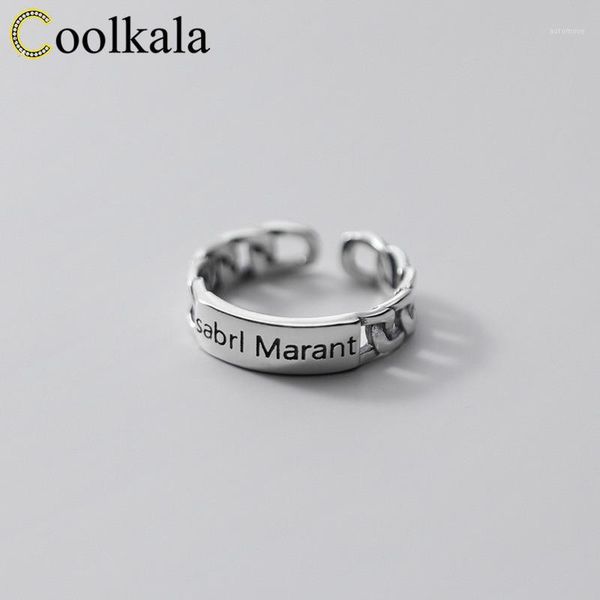 coolkala female thai silver letter chain ring opening adjustable bracelet1, Golden;silver
coolkala female thai silver letter chain ring opening adjustable bracelet1, Golden;silver