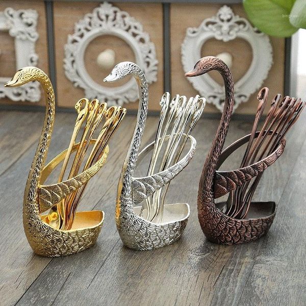 swan base holder fruit forks set stainless steel salad dessert forks spoon coffee cake tools tableware1
swan base holder fruit forks set stainless steel salad dessert forks spoon coffee cake tools tableware1