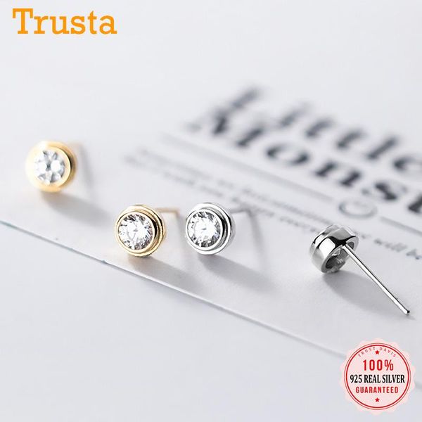 trustdavis real 925 sterling silver sweet minimalist round dazzling cz stud earrings for women wedding party fine jewelry ds938, Golden;silver
trustdavis real 925 sterling silver sweet minimalist round dazzling cz stud earrings for women wedding party fine jewelry ds938, Golden;silver