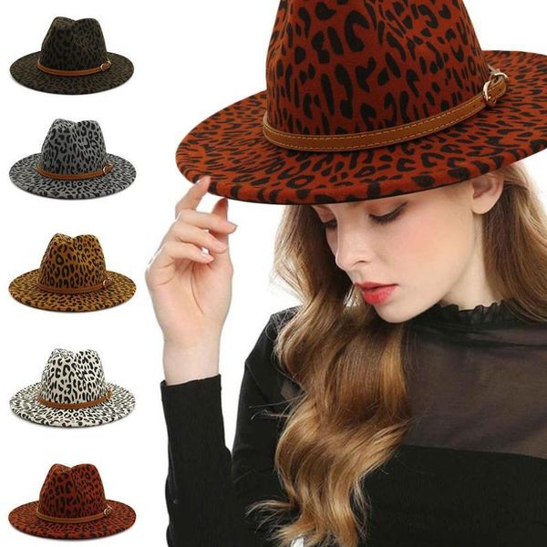 multicolor fashion leopard men hat 2020 new autumn fedoras leopard warm hat woolen jazz winter hats women's sunhat l6q8, Blue;gray
multicolor fashion leopard men hat 2020 new autumn fedoras leopard warm hat woolen jazz winter hats women's sunhat l6q8, Blue;gray