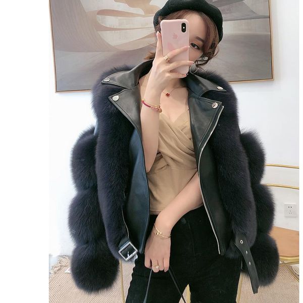 winter fashion clothes women long sleeve jacket faux fur patchwork pu coat long sleeve streetwear korean short, Black
winter fashion clothes women long sleeve jacket faux fur patchwork pu coat long sleeve streetwear korean short, Black