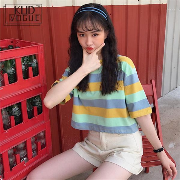 women's t-shirt korean rainbow stripes short tees summer women t shirt sleeve o-neck casual t-shirts female harajuku ladies crop, White
women's t-shirt korean rainbow stripes short tees summer women t shirt sleeve o-neck casual t-shirts female harajuku ladies crop, White
