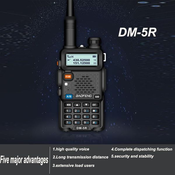 walkie talkie dm-5r baofeng dual band long range radio dmr digital two way
walkie talkie dm-5r baofeng dual band long range radio dmr digital two way