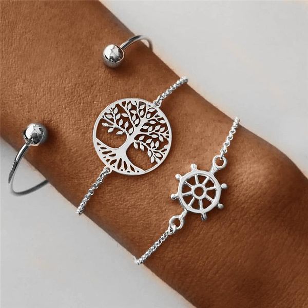 tree of life leather rudder bracelet bohemian jewelry for women, Black
tree of life leather rudder bracelet bohemian jewelry for women, Black