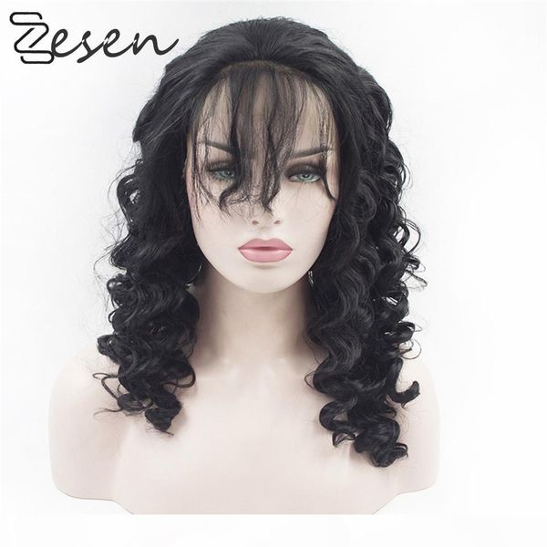 zesen synthetic lace front wig hd lace wigs 13x6 glueless lace front wigs for women loose wave, Black
zesen synthetic lace front wig hd lace wigs 13x6 glueless lace front wigs for women loose wave, Black