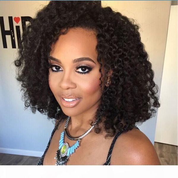afro curly human hair wigs for women brazilian short bob wig lace front pre plucked with baby hair 150% density, Black;brown
afro curly human hair wigs for women brazilian short bob wig lace front pre plucked with baby hair 150% density, Black;brown