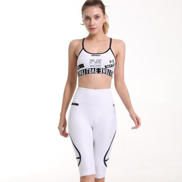 selling women's sleeveless yoga suit printed sling bra vest high waist tights fitness running two piece set, White;red
selling women's sleeveless yoga suit printed sling bra vest high waist tights fitness running two piece set, White;red