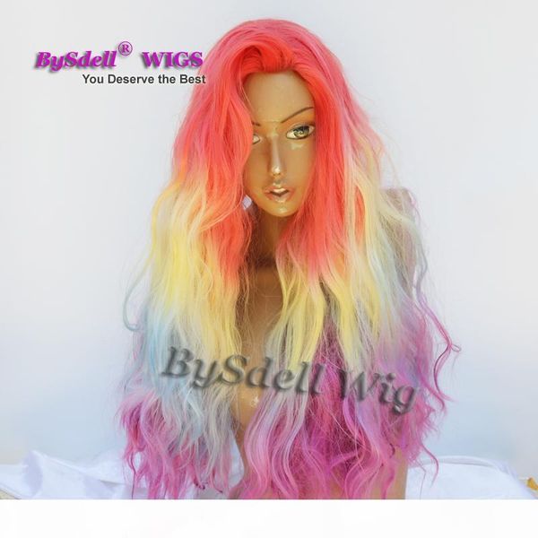painted pastel rainbow color hair lace front wig long deep curly wave beauty ombre red yellow blue purple color anime cosplay party wig, Black
painted pastel rainbow color hair lace front wig long deep curly wave beauty ombre red yellow blue purple color anime cosplay party wig, Black