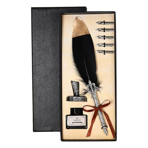 delicate calligraphy feather dip pen european carved pen handle 2/5 stainless steel nib writing ink quill fountain1
delicate calligraphy feather dip pen european carved pen handle 2/5 stainless steel nib writing ink quill fountain1