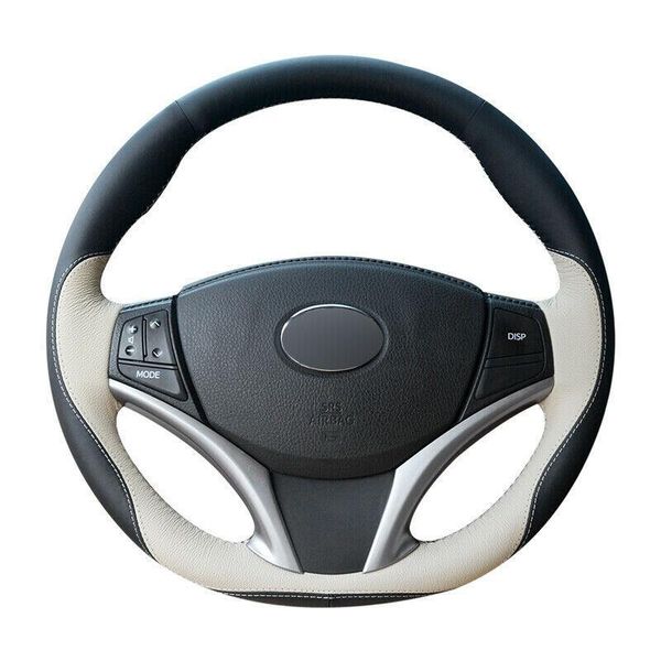 for toyota yaris vios diy black beige leather hand-stitched car steering wheel cover anti-slip all season car accessories
for toyota yaris vios diy black beige leather hand-stitched car steering wheel cover anti-slip all season car accessories