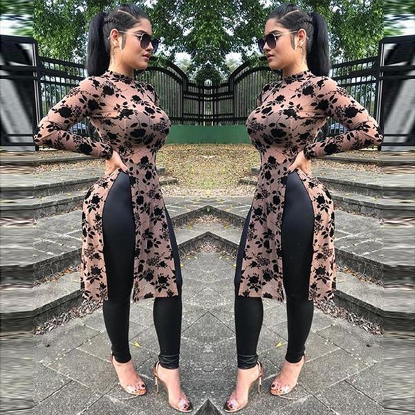 2021 spring women fashion mesh print long high collar high split casual shirts long sleeve womens shirts roupas feminina, White
2021 spring women fashion mesh print long high collar high split casual shirts long sleeve womens shirts roupas feminina, White