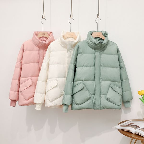 women's white duck feather coat, super light, loose, warm, clothes, autumn, 2020