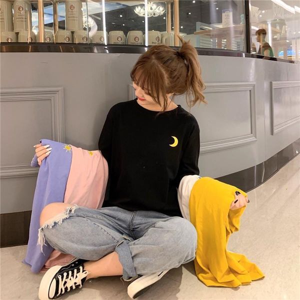 female casual oversized t-shirt loose spring new women harajuku long t shirt weather pattern embroidery korea clothing1, White
female casual oversized t-shirt loose spring new women harajuku long t shirt weather pattern embroidery korea clothing1, White