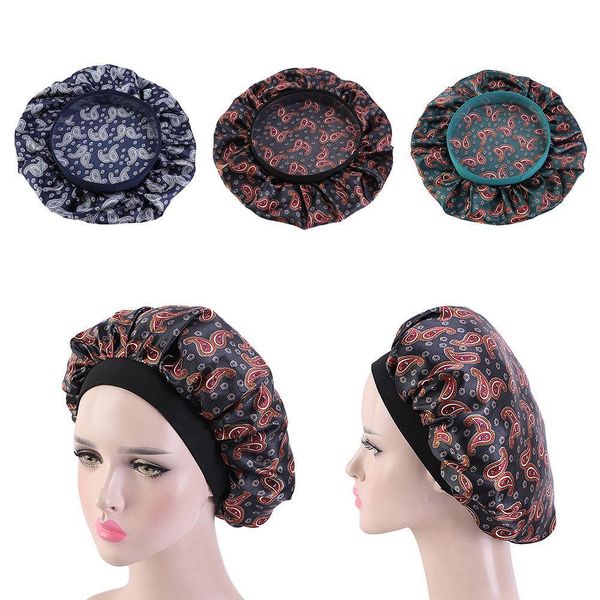 beanie/skull caps women floral silk night sleep cap hair bonnet hat head cover satin turban wide-brimmed stretch wrap s2v5, Blue;gray
beanie/skull caps women floral silk night sleep cap hair bonnet hat head cover satin turban wide-brimmed stretch wrap s2v5, Blue;gray
