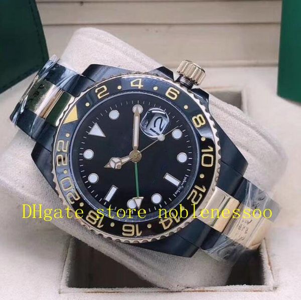 men 40mm black dial 116710 ceramic bezel ceramic steel gold pvd coating in dlc pvd and yellow gold oyster men's automatic watches watch, Slivery;brown
men 40mm black dial 116710 ceramic bezel ceramic steel gold pvd coating in dlc pvd and yellow gold oyster men's automatic watches watch, Slivery;brown