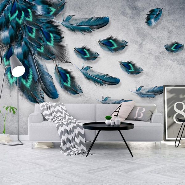 custom mural wallpaper modern 3d american simple fashion colorful hand painted feather living room bedroom background wallpaper
custom mural wallpaper modern 3d american simple fashion colorful hand painted feather living room bedroom background wallpaper