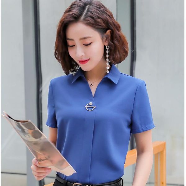 2020 summer new fashion blusas office ladies and blouses women plus size short sleeve shirt v-neck, White
2020 summer new fashion blusas office ladies and blouses women plus size short sleeve shirt v-neck, White