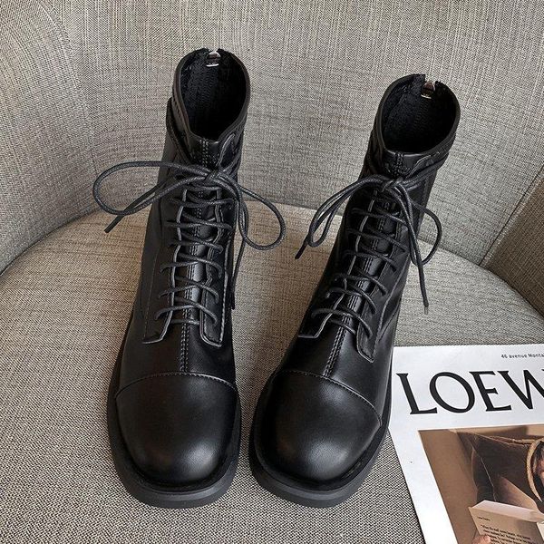 2020 style new lace-up woman warm boots winter fashion sewing splice casual boots motorcycle booties platform zip ankle, Black
2020 style new lace-up woman warm boots winter fashion sewing splice casual boots motorcycle booties platform zip ankle, Black