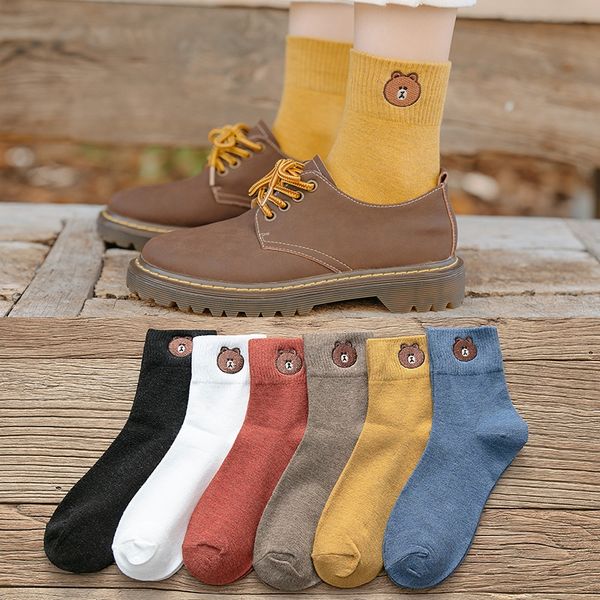 new in autumn winter 2019 cotton socksembroidered cotton socks cute little bear cartoon embroidery medium tube female socks o5ccc, Black
new in autumn winter 2019 cotton socksembroidered cotton socks cute little bear cartoon embroidery medium tube female socks o5ccc, Black