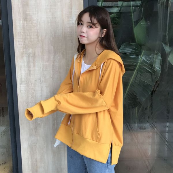 2019 пальто новых корейского stylestyle свободного сплошной цвета с длинным рукавом с капюшоном тонкого пальто студента женской одеждой разд, Black
2019 пальто новых корейского stylestyle свободного сплошной цвета с длинным рукавом с капюшоном тонкого пальто студента женской одеждой разд, Black