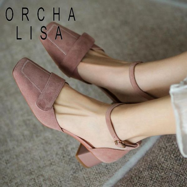 orcha lisa new 2021 women sandals square toe 4.5cm block heels flock genuine leather elegent vintage buckle soft big size a3492, Black
orcha lisa new 2021 women sandals square toe 4.5cm block heels flock genuine leather elegent vintage buckle soft big size a3492, Black