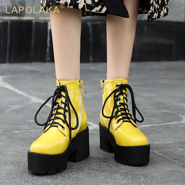 lapolaka new fashion 2020 comfy square heels ankle boots woman shoes zip up platform cross-tied fashion boots female, Black
lapolaka new fashion 2020 comfy square heels ankle boots woman shoes zip up platform cross-tied fashion boots female, Black