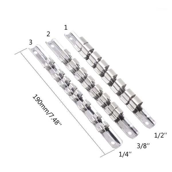 socket rack holder 1/4\" 3/8\" 1/2\" with 8 clips on rail tool organizer storage b95a1
socket rack holder 1/4\" 3/8\" 1/2\" with 8 clips on rail tool organizer storage b95a1