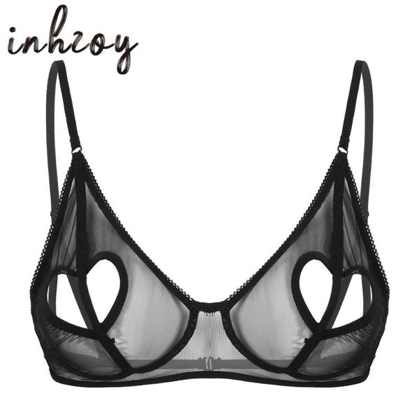bras women's see through sheer mesh bralette lingerie heart shape hole bare nipples wire-unlined open cups erotic bra, Red;black
bras women's see through sheer mesh bralette lingerie heart shape hole bare nipples wire-unlined open cups erotic bra, Red;black