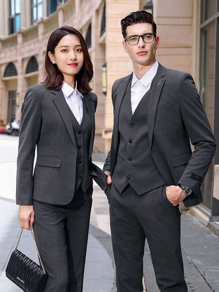 profsional grey sal department female high end winter suit thickened formal drs college students, White;black
profsional grey sal department female high end winter suit thickened formal drs college students, White;black