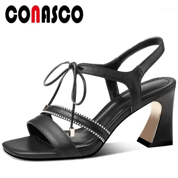 dress shoes conasco women sandals summer genuine leather pumps fashion rhinestone thick high heels wedding casual lace-up woman1, Black
dress shoes conasco women sandals summer genuine leather pumps fashion rhinestone thick high heels wedding casual lace-up woman1, Black