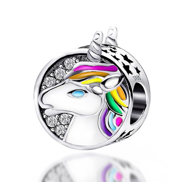 sterling silver loose charms beads s925 rainbow unicorn drops diy beads bracelet accessories pendant large hole spacer beads, Black
sterling silver loose charms beads s925 rainbow unicorn drops diy beads bracelet accessories pendant large hole spacer beads, Black