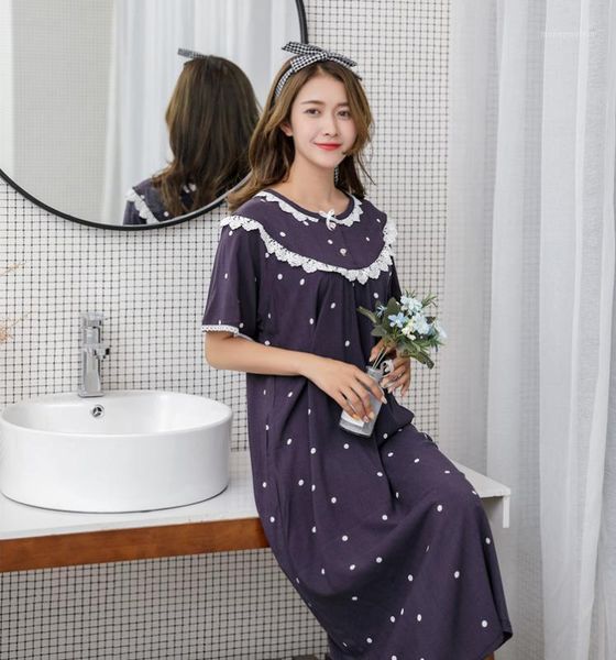 cotton large size nightdress bathrobe gown long nightwear short-sleeved sleepwear women loose princess nightgown summer homewear1, Black;red
cotton large size nightdress bathrobe gown long nightwear short-sleeved sleepwear women loose princess nightgown summer homewear1, Black;red