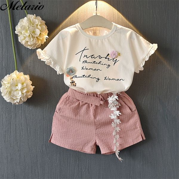 melario casual girls clothing sets summer floral t-shirt shorts suit 2pcs kids clothes set new sleeveless girls boutique outfits y200623, White
melario casual girls clothing sets summer floral t-shirt shorts suit 2pcs kids clothes set new sleeveless girls boutique outfits y200623, White