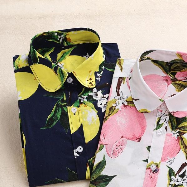 2020 summer cotton women blouses fruit print shirts long sleeve women shirt turn down collar bohemia casual blouse blusas 5xl, White
2020 summer cotton women blouses fruit print shirts long sleeve women shirt turn down collar bohemia casual blouse blusas 5xl, White