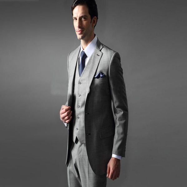 2020 fashion men suits side slit light gray groom tuxedos notch lapel groomsmen men wedding suit(jacket+pants+vest, White;black
2020 fashion men suits side slit light gray groom tuxedos notch lapel groomsmen men wedding suit(jacket+pants+vest, White;black