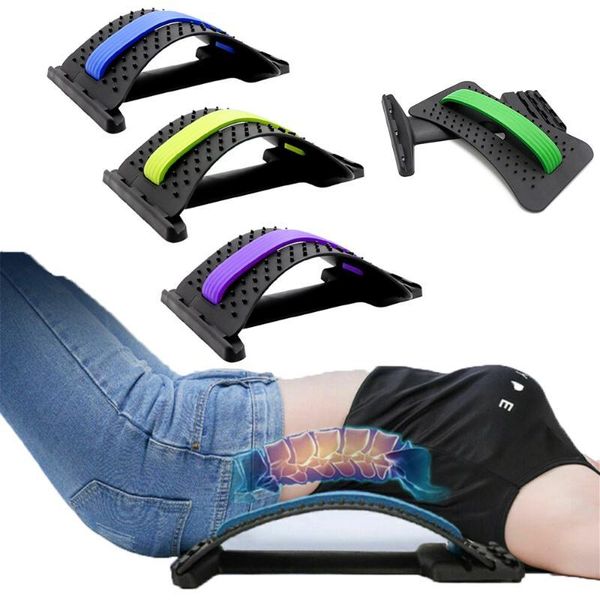 back strecher equipment massager magic stretch fitness lumbar support relaxation spine pain relief, Black;blue
back strecher equipment massager magic stretch fitness lumbar support relaxation spine pain relief, Black;blue