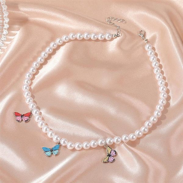 faux pearl necklace fake pearl choker butterfly pendant necklace for women jewelry pendant bijoux for women girl, Golden;silver
faux pearl necklace fake pearl choker butterfly pendant necklace for women jewelry pendant bijoux for women girl, Golden;silver