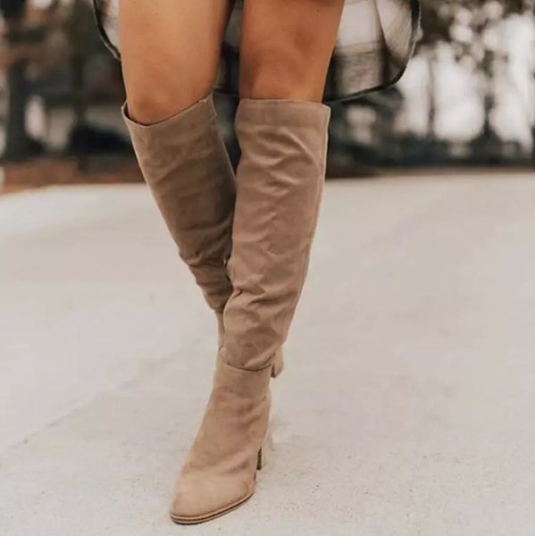 2020 autumn and winter suede slimming women's boots thick high heel side zipper over the knee boots platform gothic #rh96, Black
2020 autumn and winter suede slimming women's boots thick high heel side zipper over the knee boots platform gothic #rh96, Black