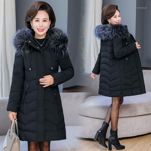 2020 new autumn winter women korean thick warm faux fur collar hooded parkas jacket female down cotton outwear long coats a1641, Black
2020 new autumn winter women korean thick warm faux fur collar hooded parkas jacket female down cotton outwear long coats a1641, Black