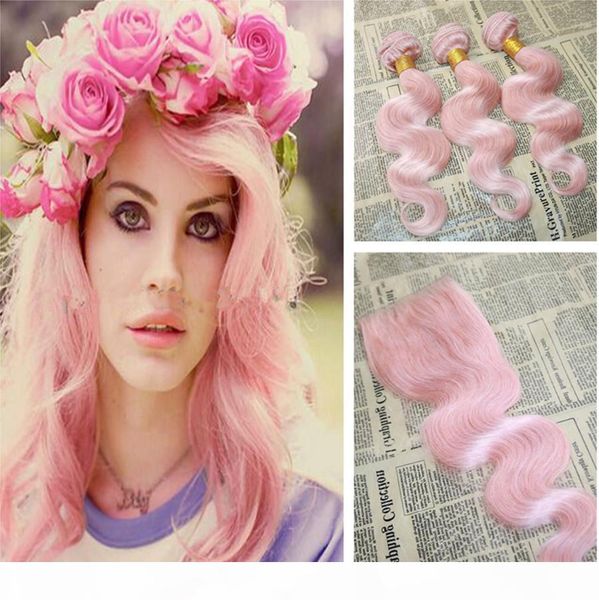 color pink human hair bundles with lace closure brazilian virgin hair body wave hair extension with lace closure, Black;brown
color pink human hair bundles with lace closure brazilian virgin hair body wave hair extension with lace closure, Black;brown