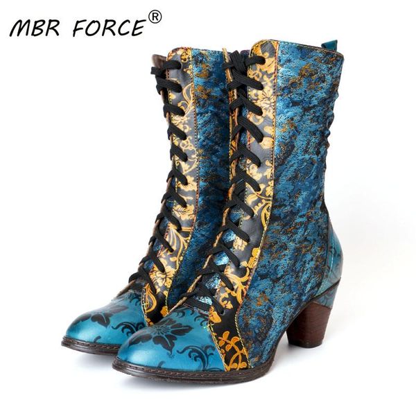 mbr force women's shoes thick heel round head cowhide ethnic original handmade retro short velvet mid-heel leather boots women, Black
mbr force women's shoes thick heel round head cowhide ethnic original handmade retro short velvet mid-heel leather boots women, Black