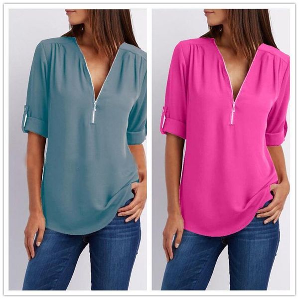 4xl 5xl shirt plus size regular women blouse 2021 casual long sleeve v neck zipper loose blouse summer shirts large size, White
4xl 5xl shirt plus size regular women blouse 2021 casual long sleeve v neck zipper loose blouse summer shirts large size, White